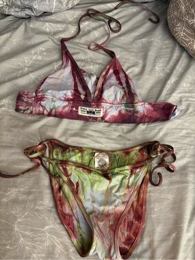 Lucky Brand Tie-Dye Bikini Top & Bottom